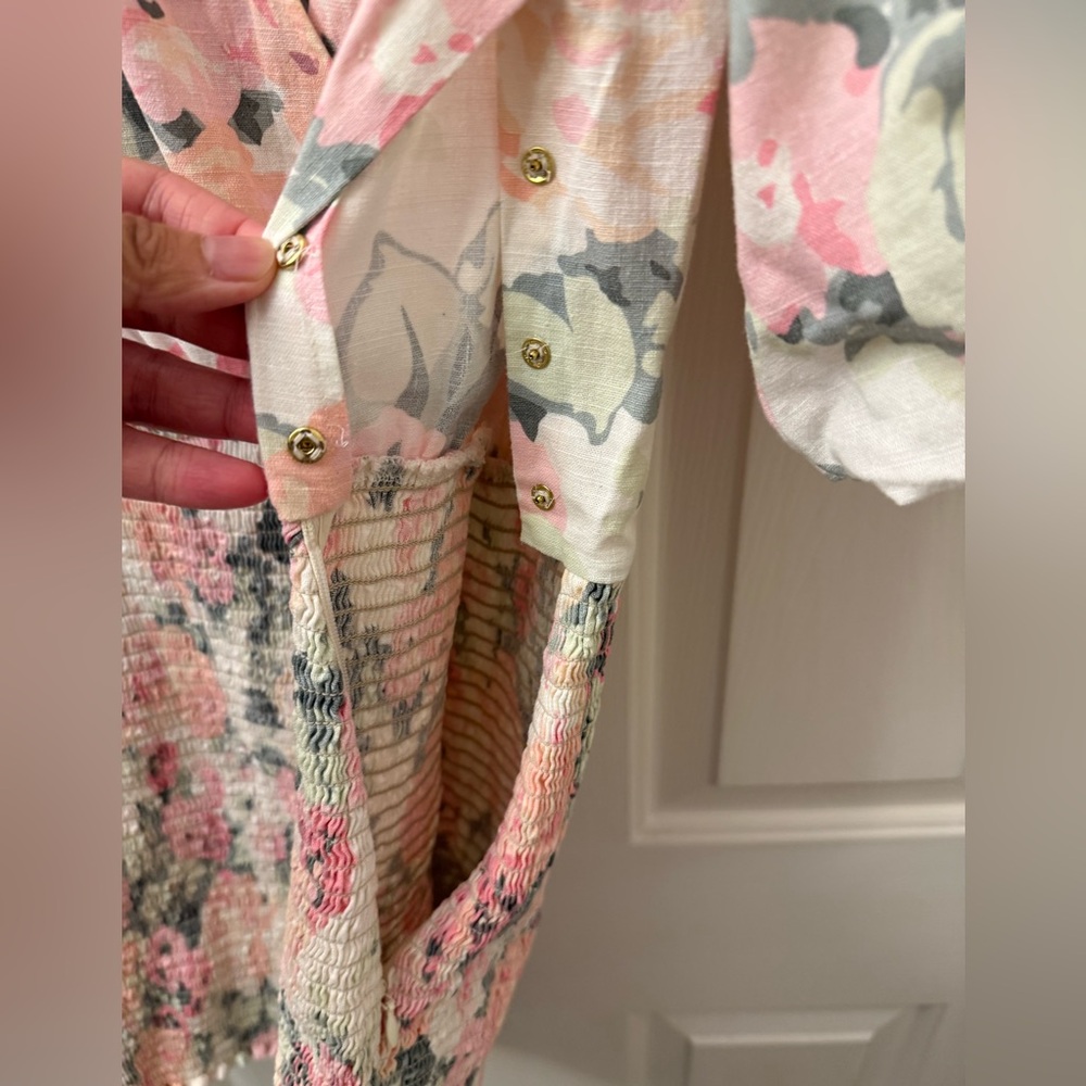 Sezane - Olga Cotton And Linen Floral Dress - Picture 11 of 11